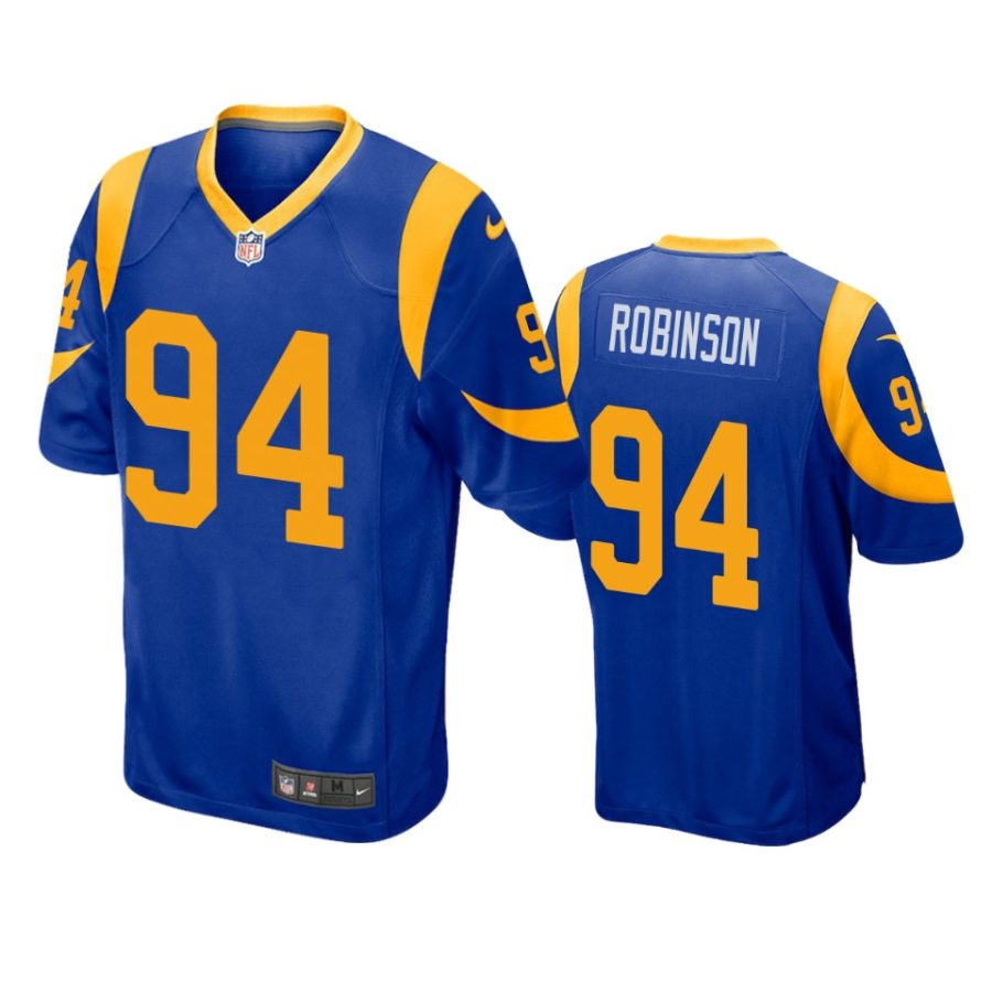 ashawn robinson rams royal game jersey