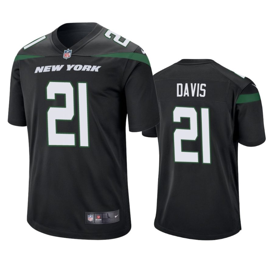 ashtyn davis jets black game jersey