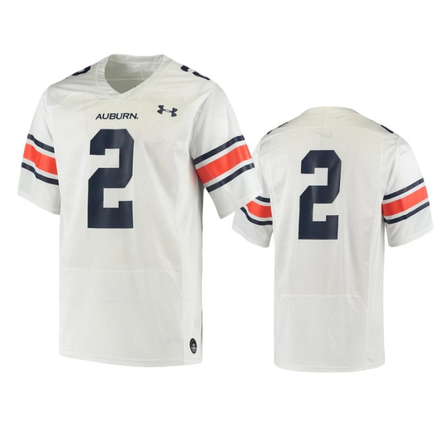 auburn tigers 2 white replica jersey