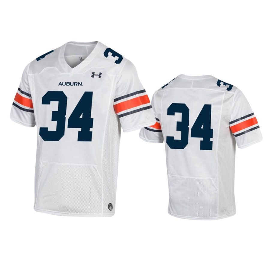 auburn tigers 34 white replica jersey