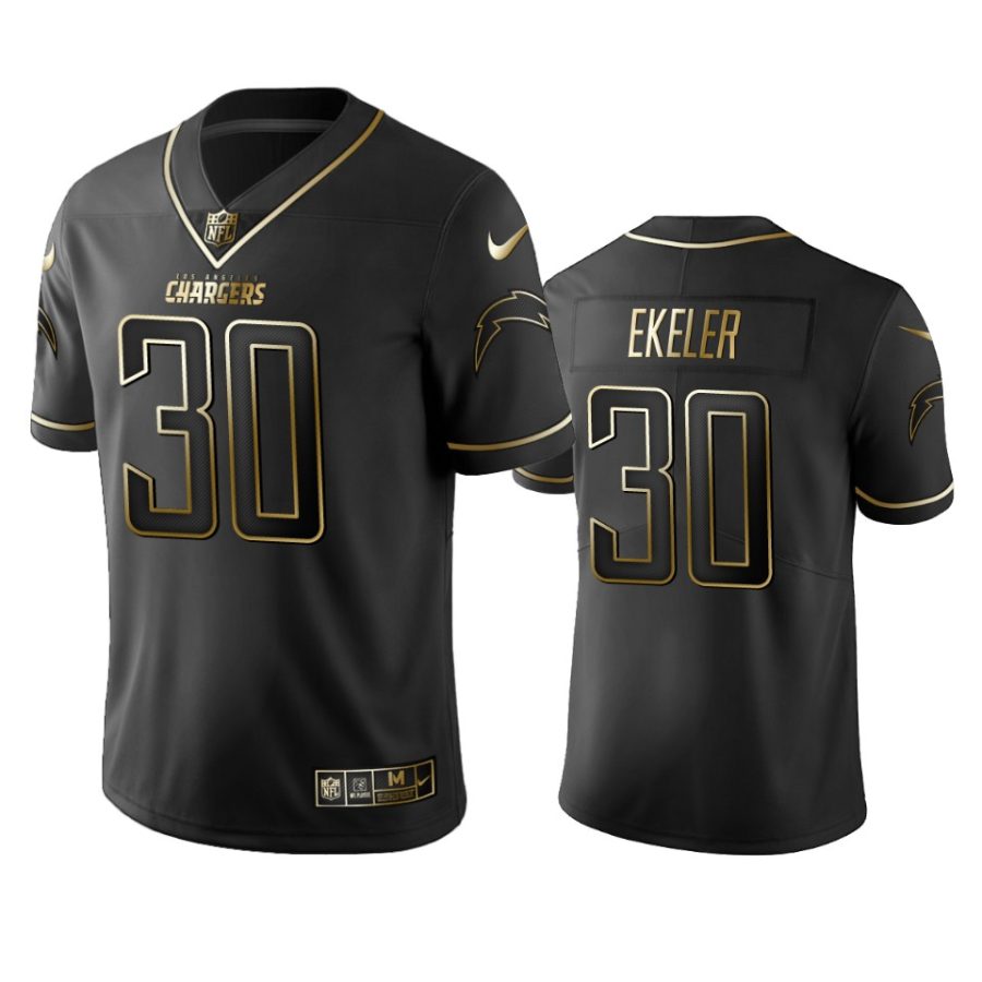 austin ekeler chargers black golden edition jersey