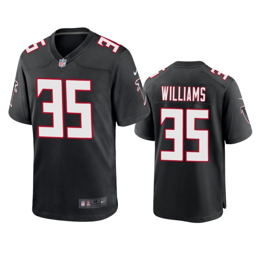 avery williams falcons black throwback game jersey