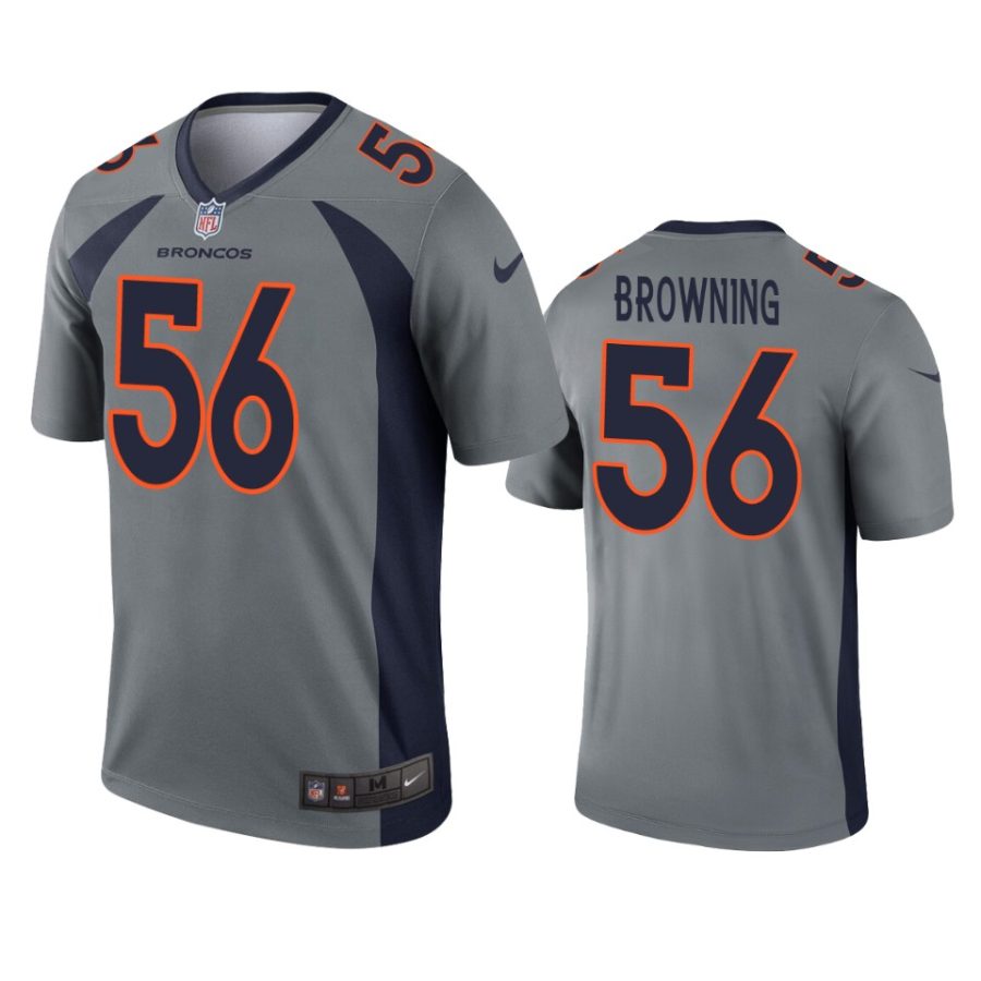 baron browning broncos gray inverted legend jersey
