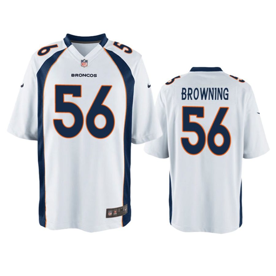 baron browning broncos white game jersey