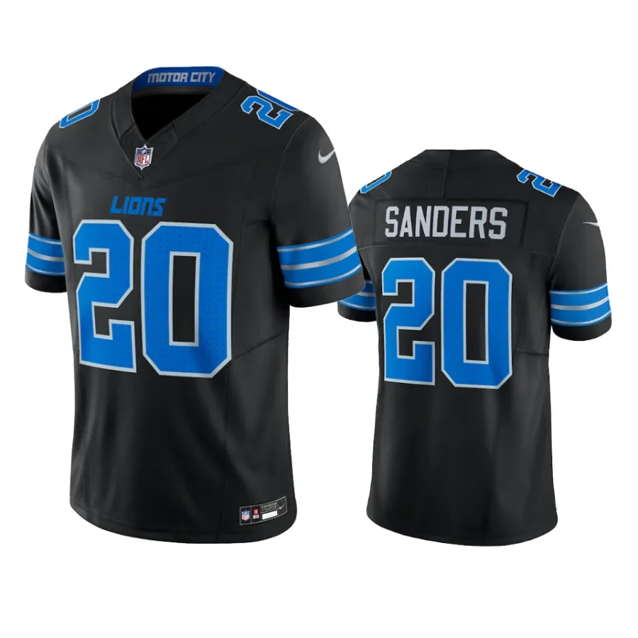 barry sanders lions black 2024 2nd alternate vapor f.u.s.e. limited jersey