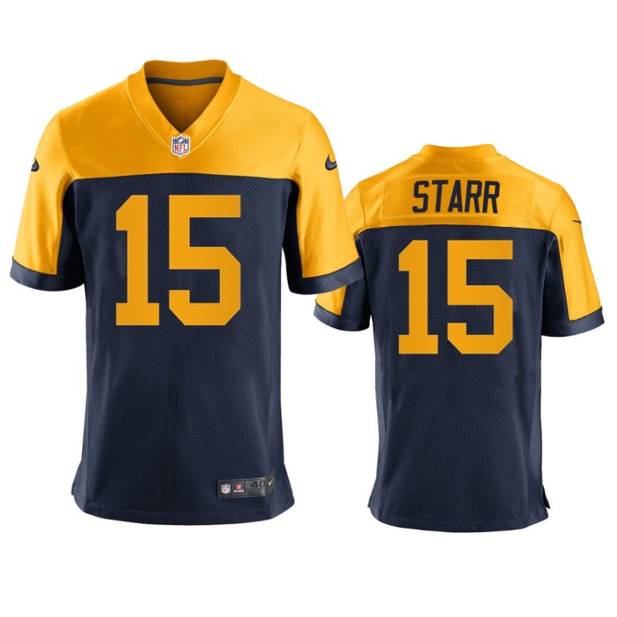 bart starr packers navy throwback new jersey