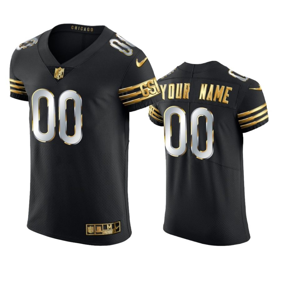 bears custom black golden edition vapor elite jersey