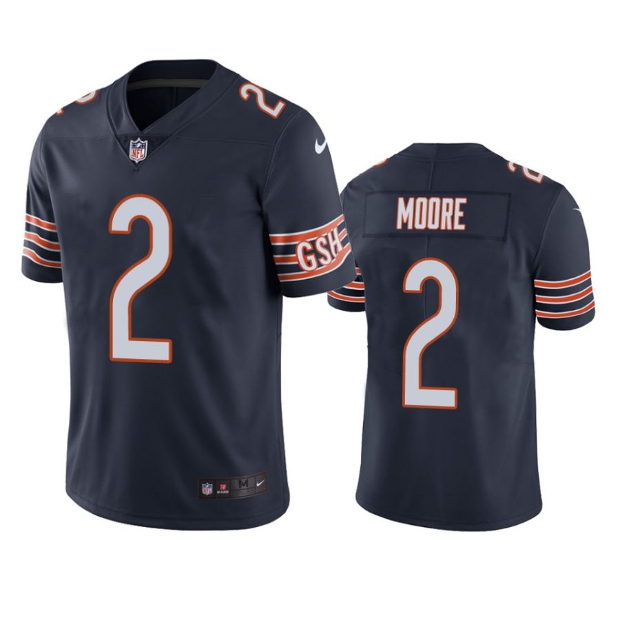 bears d.j. moore navy vapor limited jersey