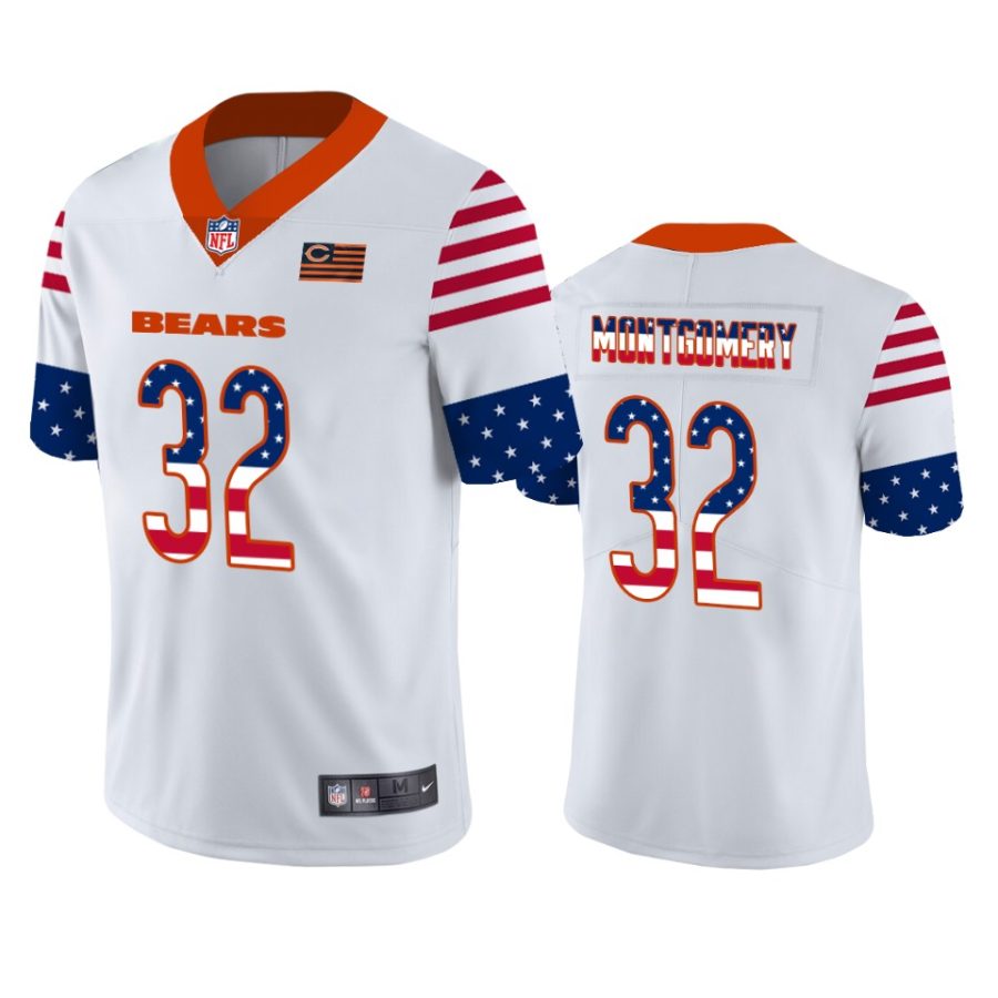 bears david montgomery white independence day vapor jersey