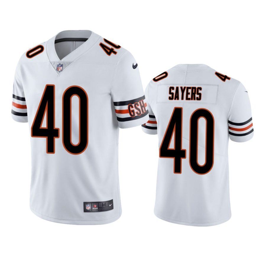 bears gale sayers white vapor jersey