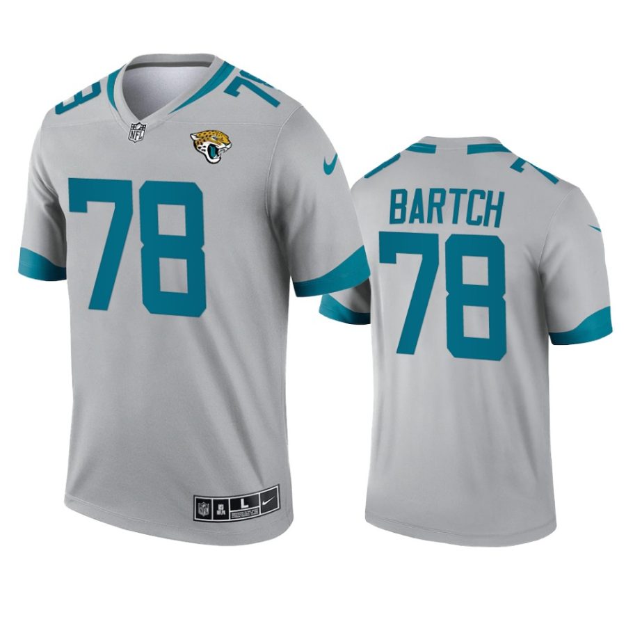 ben bartch jaguars 2021 inverted legend silver jersey