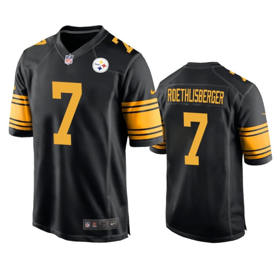 ben roethlisberger steelers black alternate game jersey