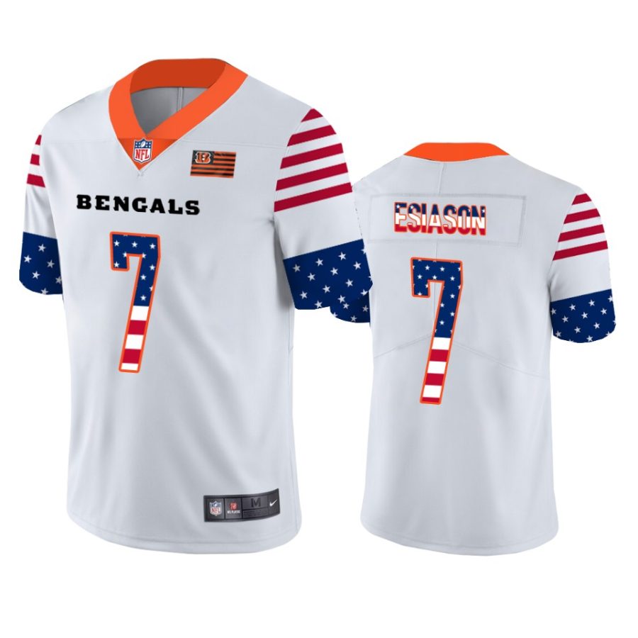 bengals boomer esiason white independence day vapor jersey