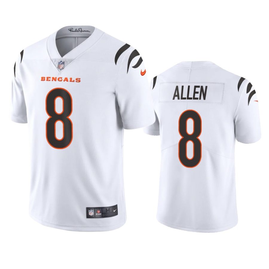 bengals brandon allen white 2021 vapor limited jersey