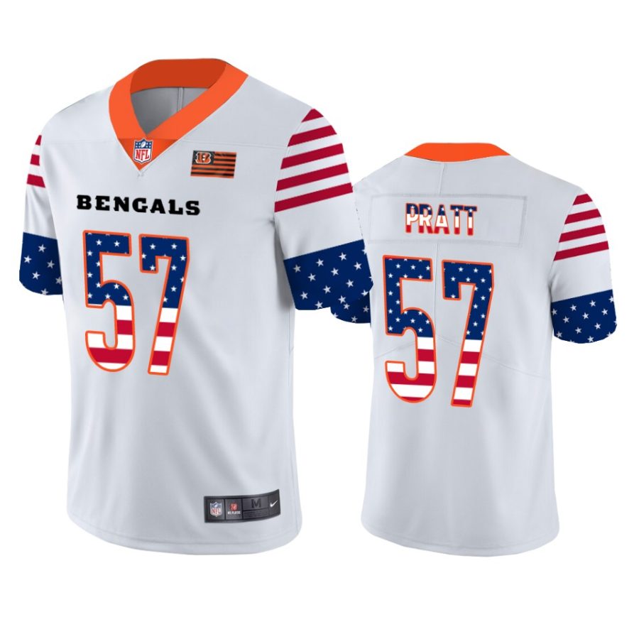 bengals germaine pratt white independence day vapor jersey