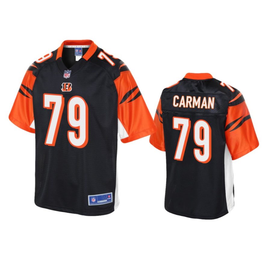 bengals jackson carman black pro line jersey