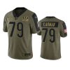 bengals jackson carman olive limited 2021 salute to service jersey