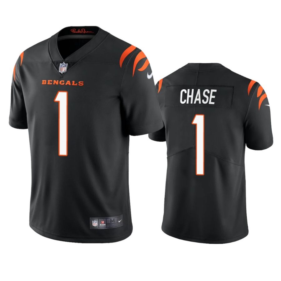 bengals jamarr chase black vapor limited jersey 1a