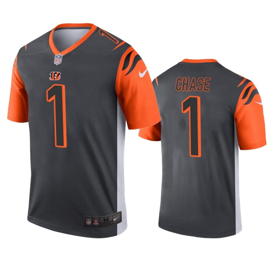 bengals jamarr chase silver inverted legend jersey