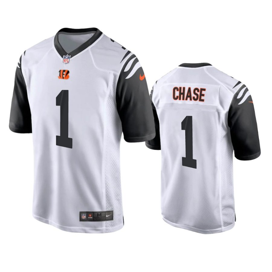 bengals jamarr chase white alternate game jersey