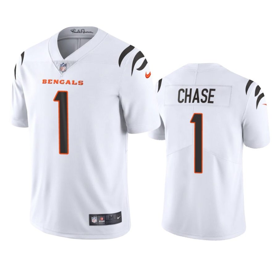 bengals jamarr chase white vapor limited jersey 1a