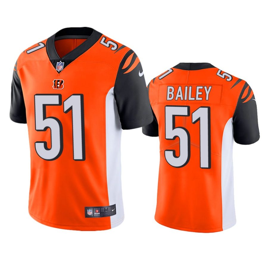 bengals markus bailey orange vapor untouchable limited jersey