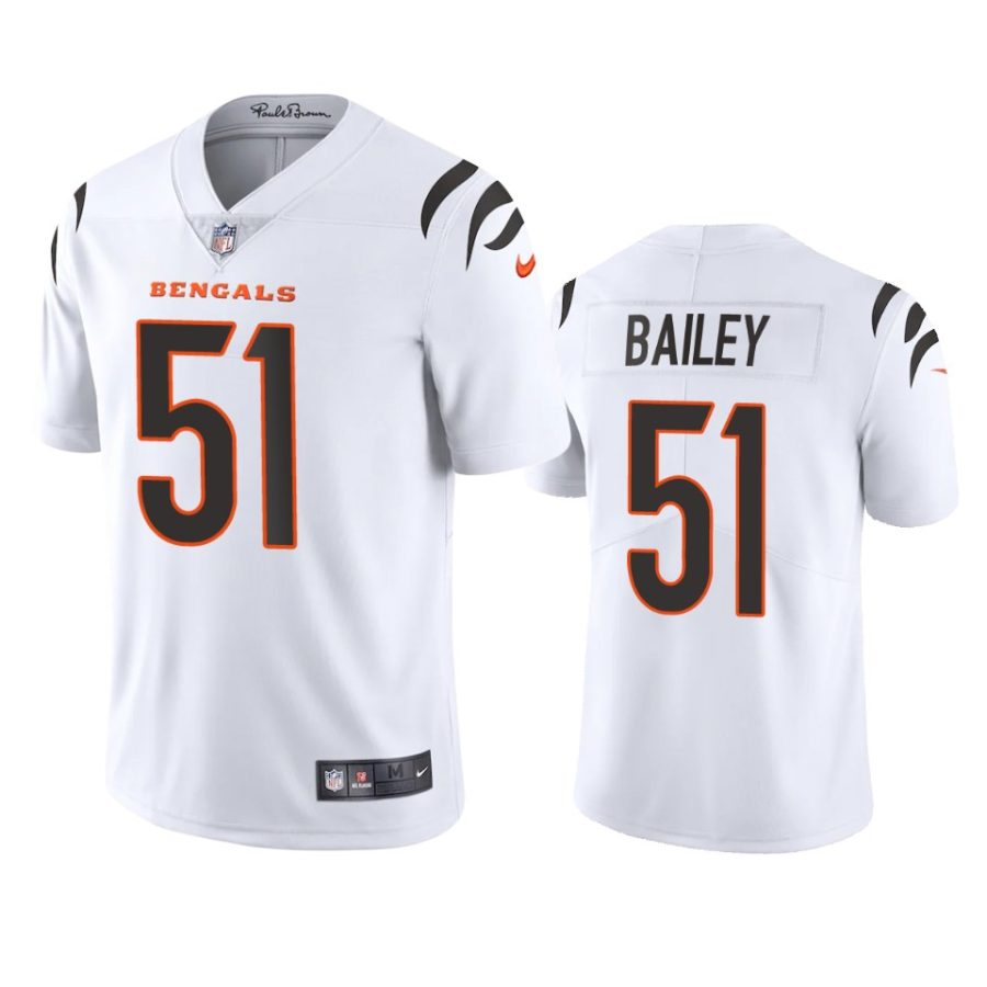 bengals markus bailey white 2021 vapor limited jersey