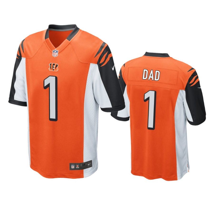 bengals orange 2019 fathers day number 1 dad jersey