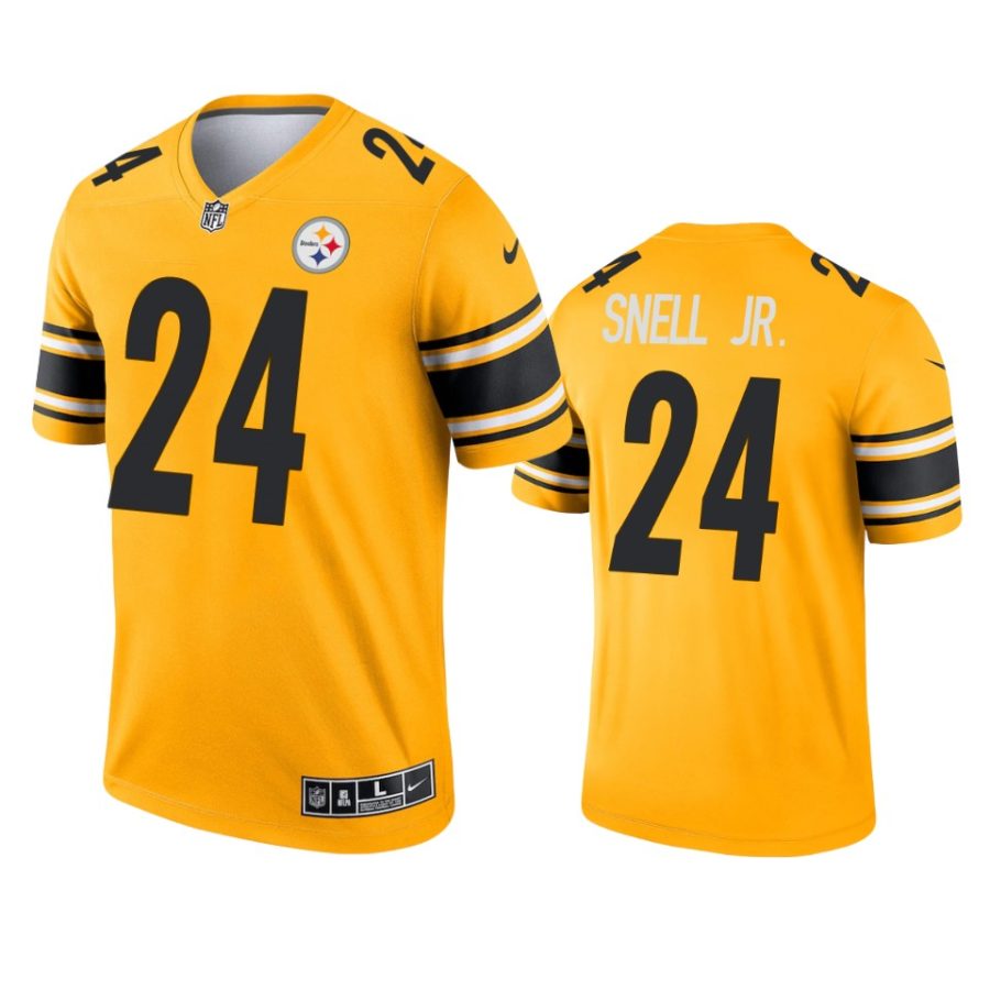 benny snell jr. steelers 2021 inverted legend gold jersey