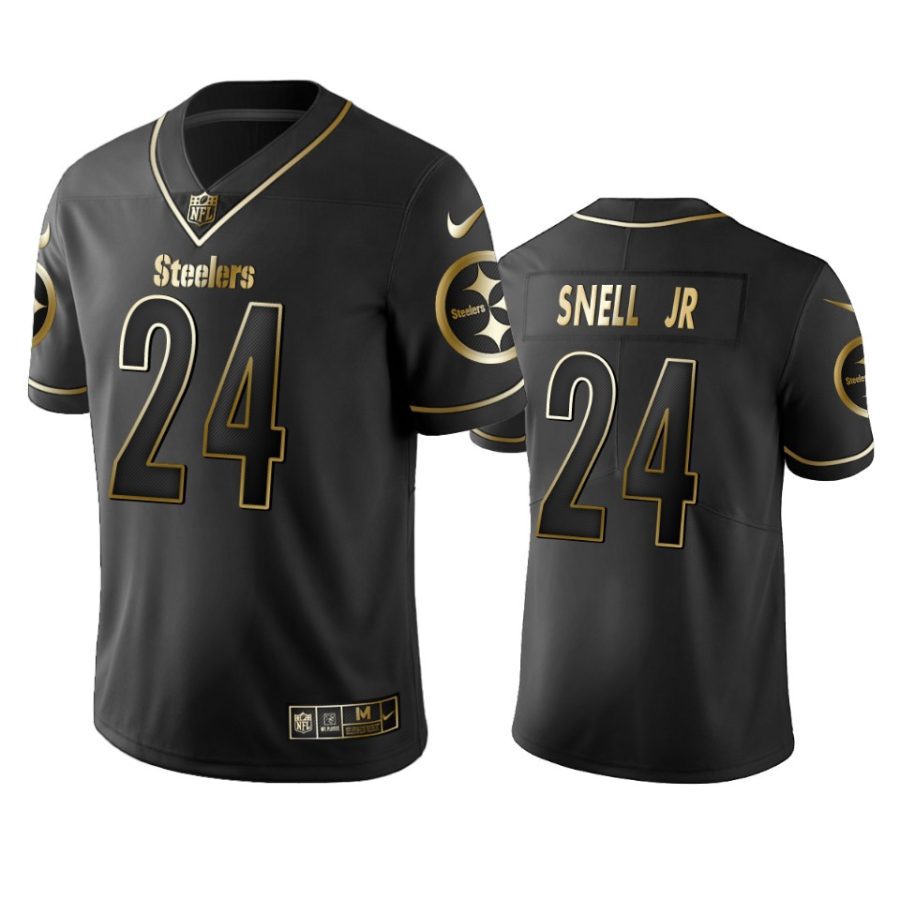 benny snell jr. steelers black golden edition jersey