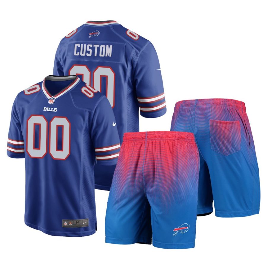 bills custom royal game shorts jersey