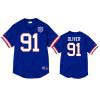 bills ed oliver royal mesh crewneck superbowl xxv anniversary jersey