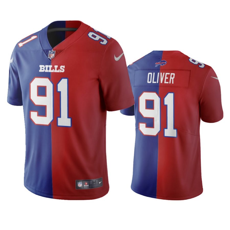 bills ed oliver royal red vapor limited two tone jersey