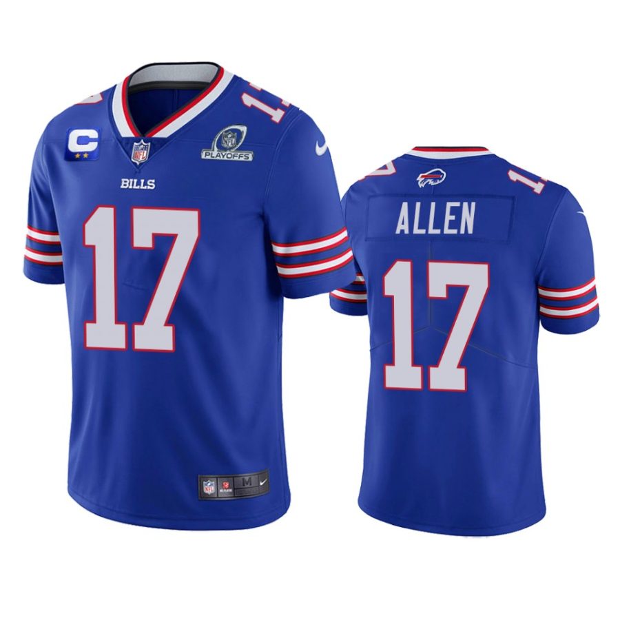 bills josh allen royal 2020 nfl playoffs jersey