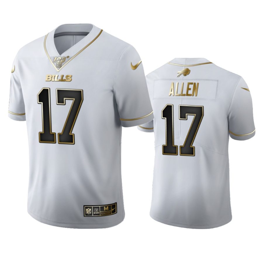 bills josh allen white golden edition 100th season jersey