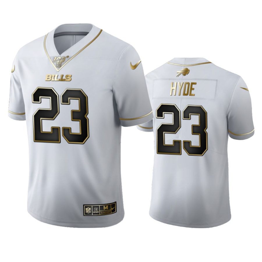 bills micah hyde white golden edition 100th season jersey