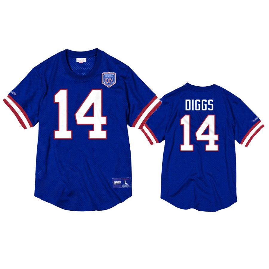 bills stefon diggs royal mesh crewneck superbowl xxv anniversary jersey