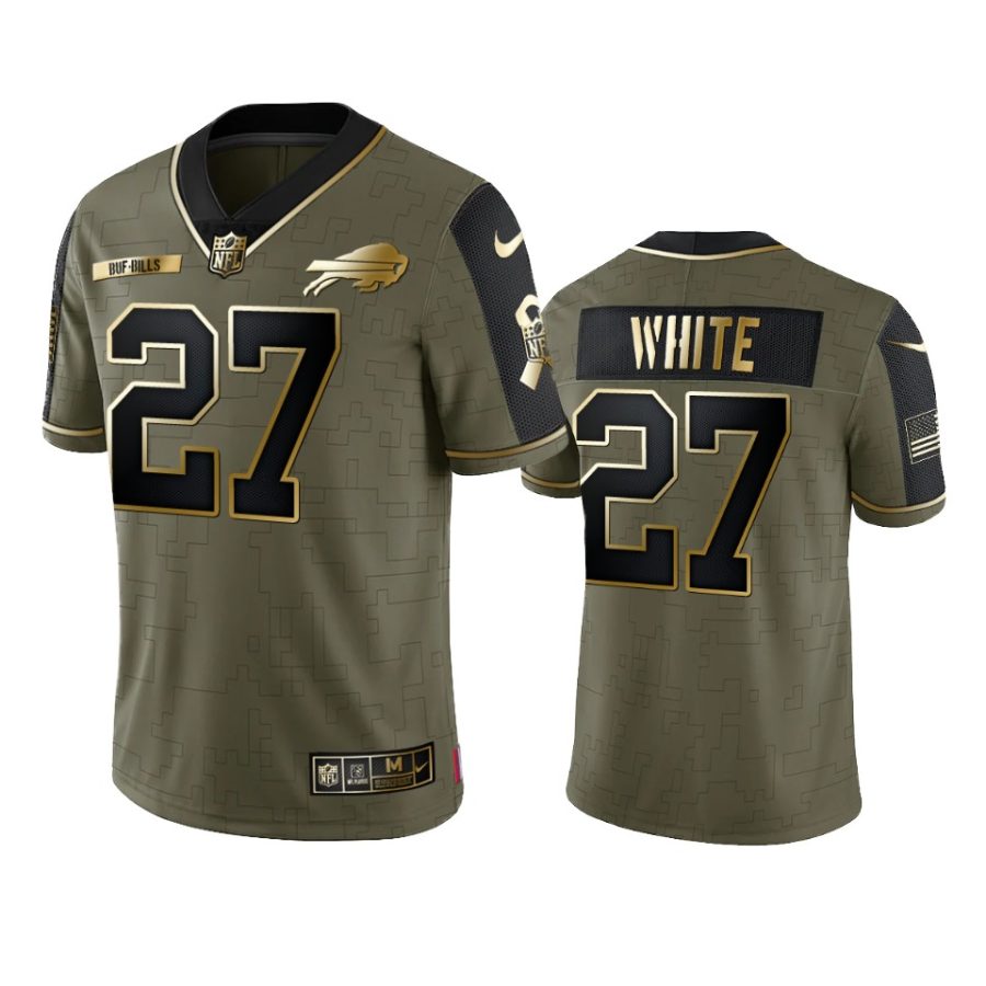 bills tredavious white olive gold limited 2021 salute to service jersey