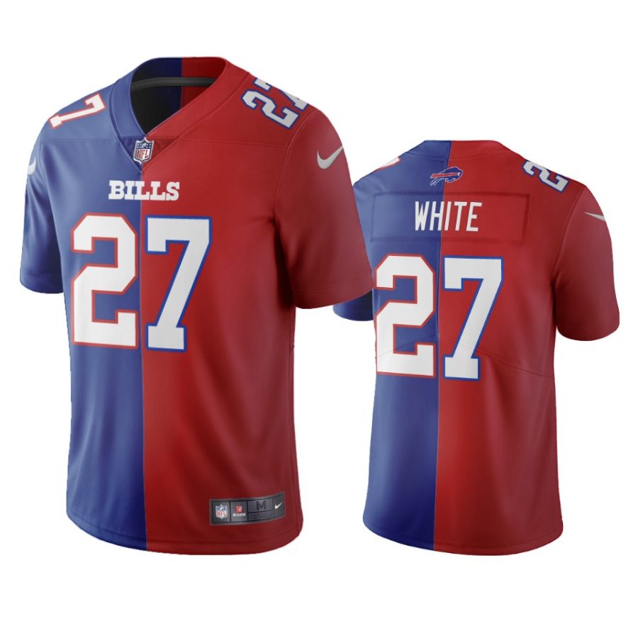 bills tredavious white royal red vapor limited two tone jersey