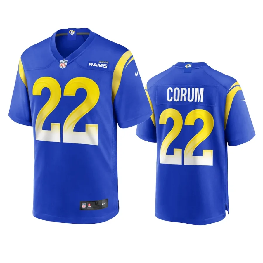 blake corum rams 2024 nfl draft royal jersey