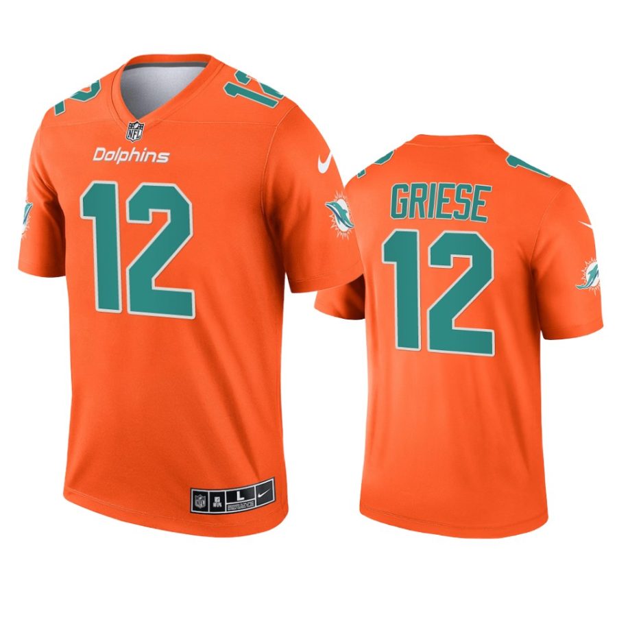 bob griese dolphins 2021 inverted legend orange jersey