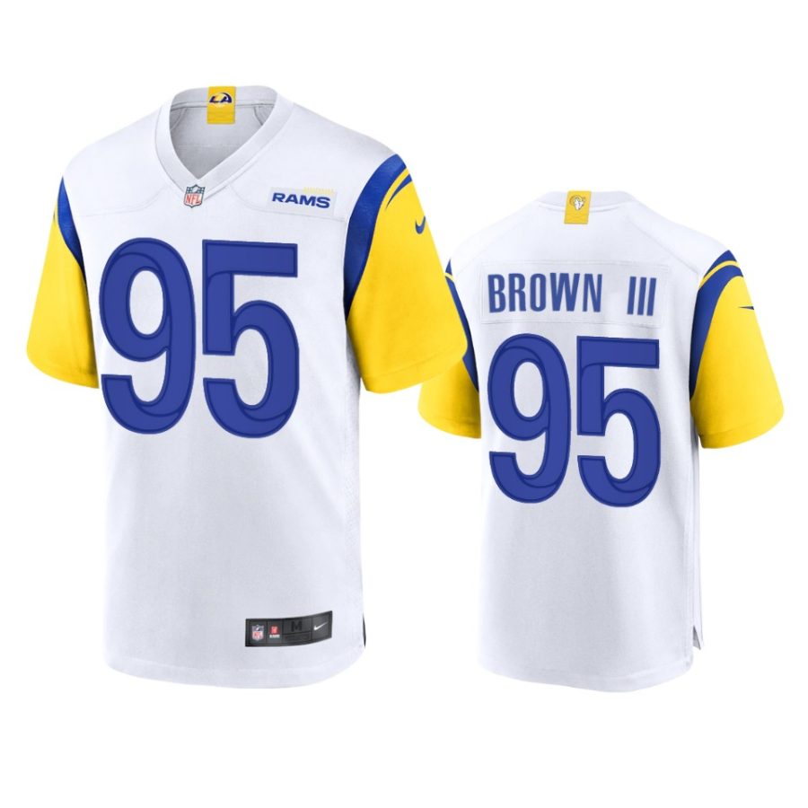 bobby brown iii rams white alternate game jersey