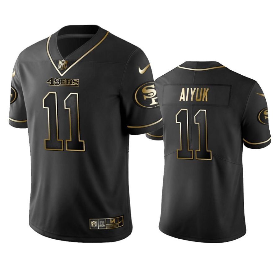 brandon aiyuk 49ers black golden edition jersey
