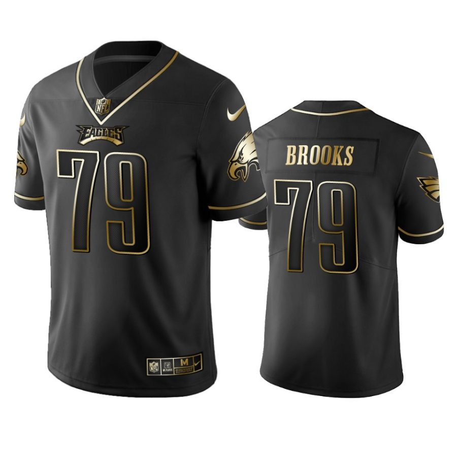 brandon brooks eagles black golden edition jersey