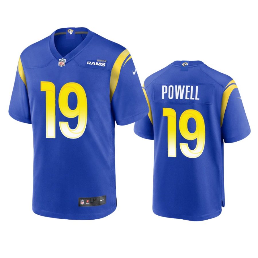 brandon powell rams royal game jersey