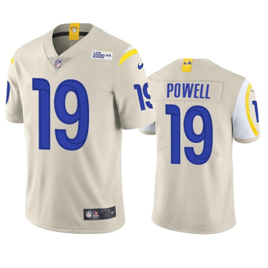 brandon powell rams vapor limited bone jersey