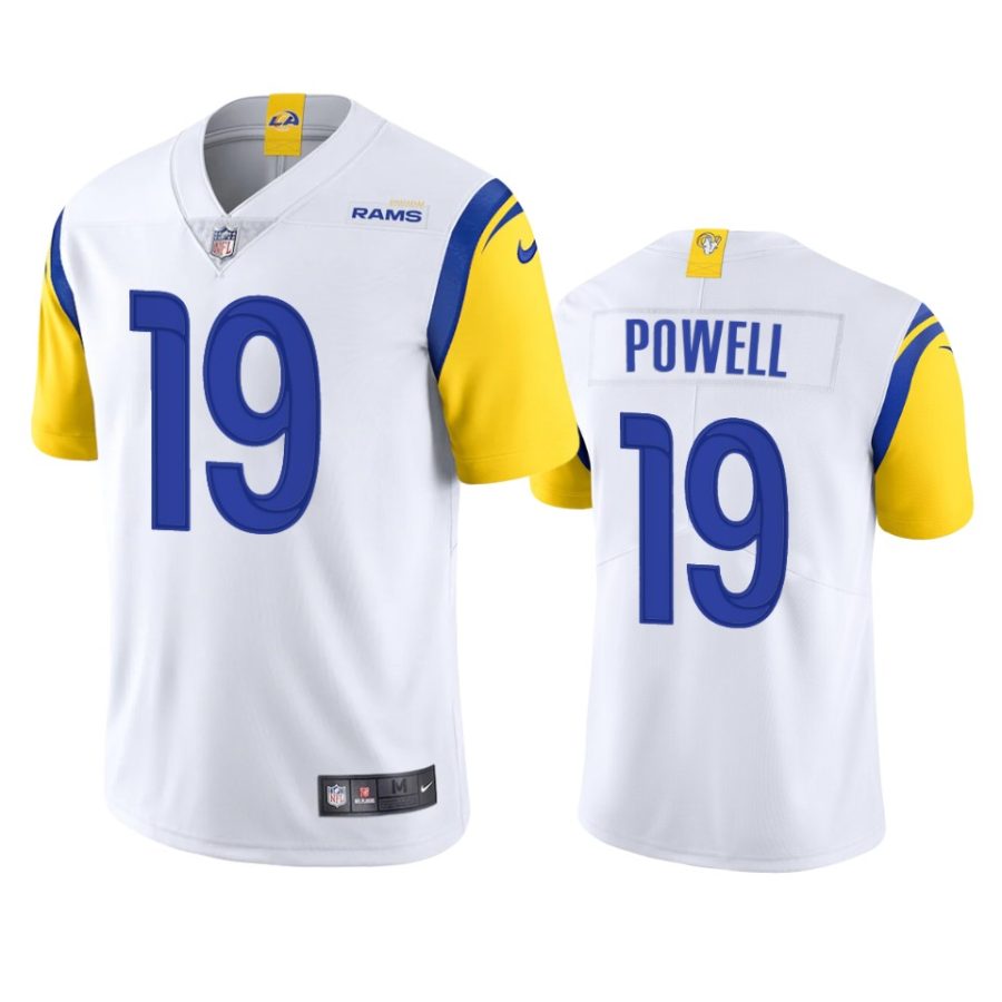 brandon powell rams white vapor jersey