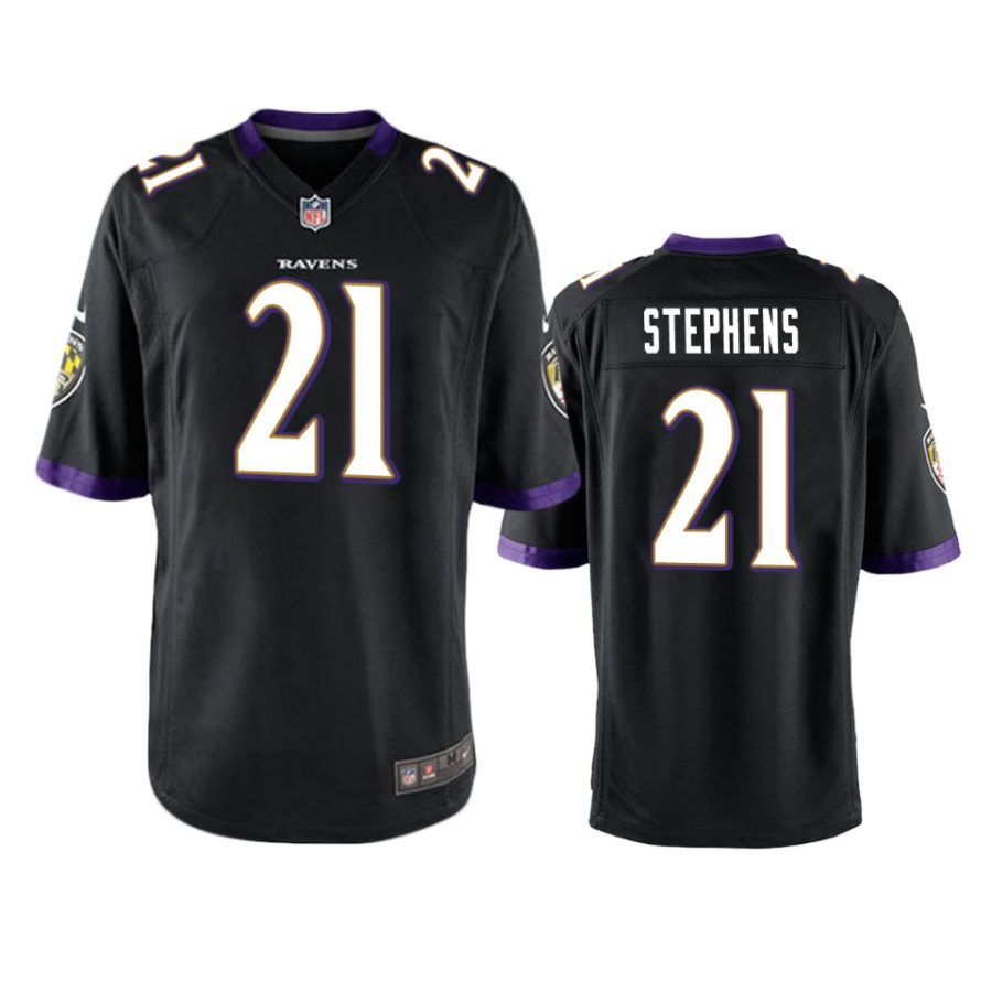 brandon stephens ravens black game jersey