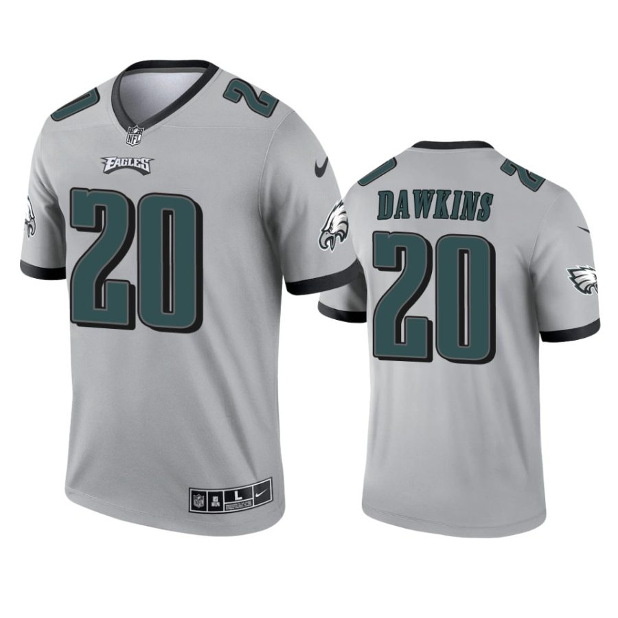 brian dawkins eagles 2021 inverted legend silver jersey