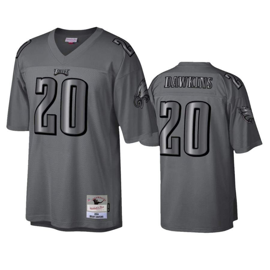 brian dawkins eagles charcoal metal legacy retired player jersey